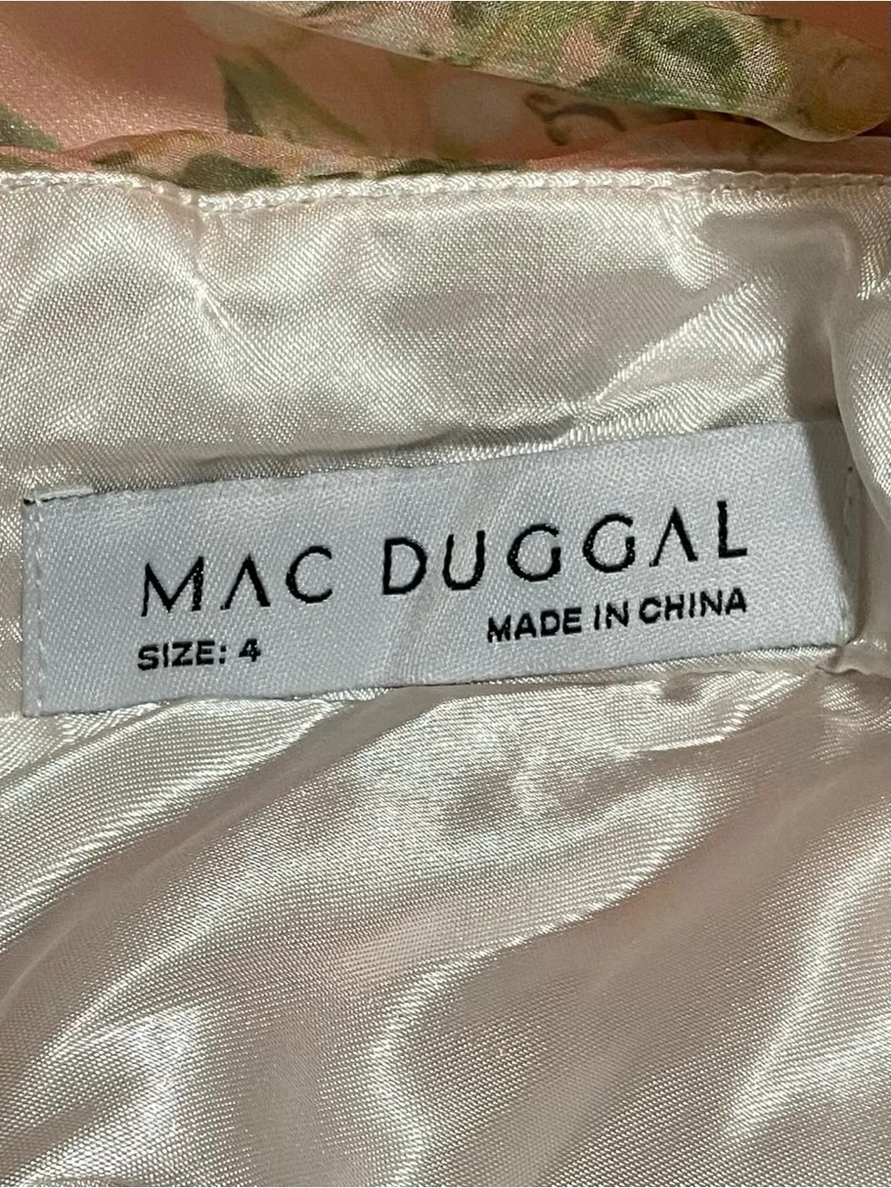 NWT Mac Duggal 67803 Ruffle Tiered Floral Cut-Out Chiffon Gown Maxi Dress Size 4 - Picture 13 of 14